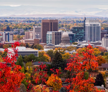 Downtown Boise, Idaho in the fall